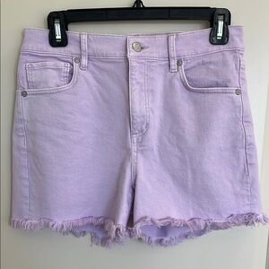 LOFT Lavender Cut Off Denim Shorts
